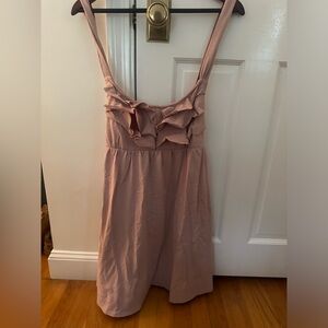 Free people dusty pink tie back dress size XL